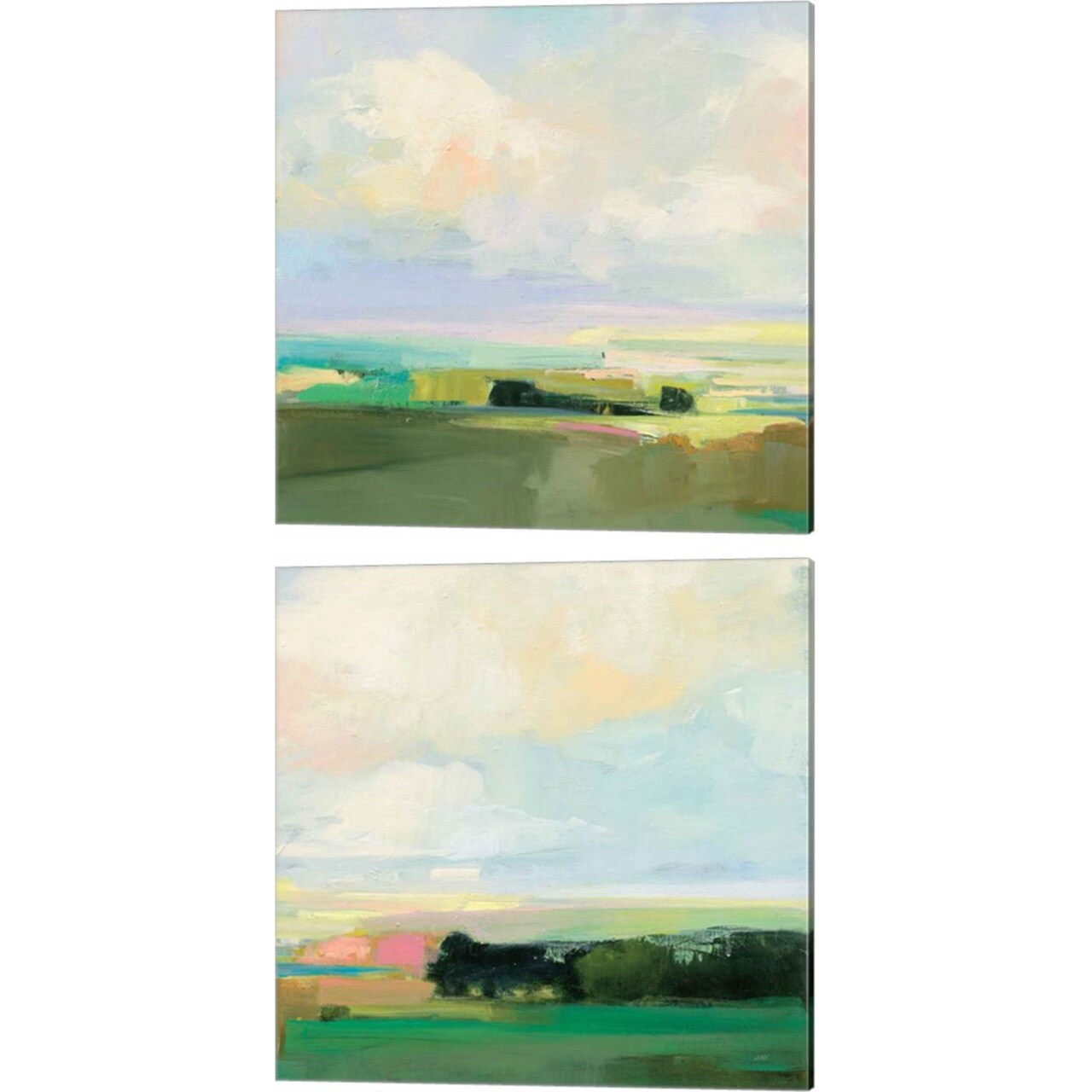 Summer Sky by Julia Purinton 14" x 14" Canvas Wall Art (Set of 2)